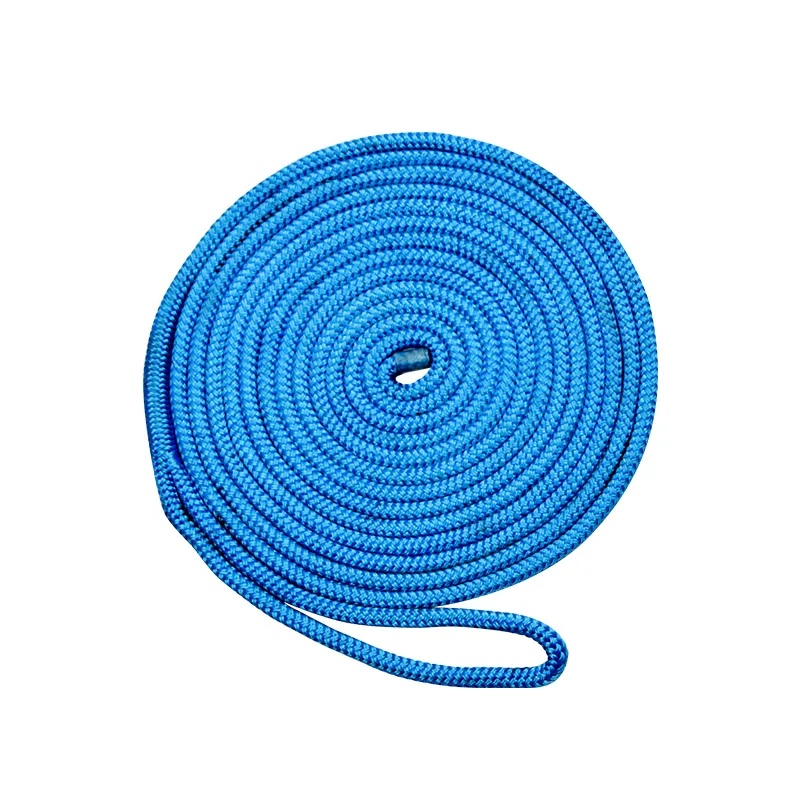 3/8"1/2"5/8"nylon double braided anchor rope dock line for boats mooring