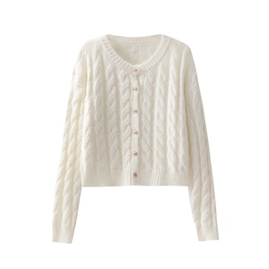 <span class=keywords><strong>Cardigan</strong></span> Lungo da <span class=keywords><strong>Donna</strong></span> in Lana Dobby Gialla Anti-Pilling con Collo a Girocollo, Vestibilità Ampia, Effetto Ringiovanente, Collezione Inizio Autunno - Foto Reale - Product Image 2