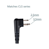 2023 nouveau Tube acoustique CLS1110 à 2 fils 2.5mm 3.5mm écouteur/casque avec PTT et kit de Surveillance micro pour talkie-walkie Motorola