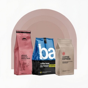 Custom Printed Stand up Coffee Bag with Resealable Zipper Aluminum Foil <b>Laminated</b> Plastic <b>Pouch</b> for Heat Sealing Food Packaging - Product Image 5