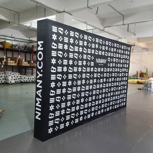Rak Display dinding latar belakang 10 kaki, spanduk Display Pop up aluminium kain kustom 20 kaki Pop up - Product Image 3