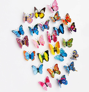 Decorazioni a Farfalla 3D in PVC da 7CM, Magnetiche, <span class=keywords><strong>per</strong></span> Matrimoni e Finestre, Vendita all'Ingrosso <span class=keywords><strong>per</strong></span> Uso Domestico ed Eventi - Product Image 2