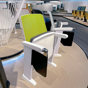 كرسي مسرح فردي حديث للمنزل أو الفندق، قابل للطي والتحريك، أثاث قاعة المحاضرات، كراسي سينما قماشية - Product Image 3