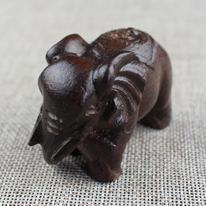 Vietnamese Agarwood <b>Elephant</b> Figurine Hand-held Tabletop <b>Ornament</b> Auspicious Symbol For Housewarming - Product Image 2