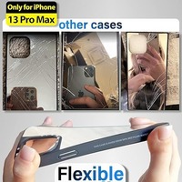 Nouveauté - Accessoires pour téléphone portable en TPU acrylique pour iPhone 15 14 13 12 11 Pro Max - Étui de téléphone avec miroir de maquillage