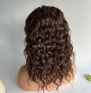 Listo para enviar Peluca de <span class=keywords><strong>quimio</strong></span> Cabello virgen europeo Mujeres blancas Alopecia Marrón Pérdida de cabello <span class=keywords><strong>Pelucas</strong></span> médicas - Product Image 5