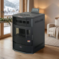 Chauffage au granulés moderne grande capacité avec vue trois côtés pour le chauffage hivernal
