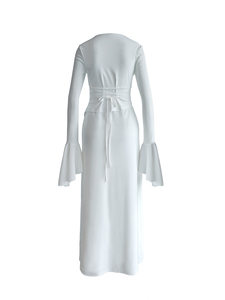 Two Piece Modest Breathable ODM Abaya Set Elegant Loose Fit Elastic Fabric for High-End Restaurants Social Occasions All Seasons - Product Image 4