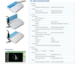 Échographe vétérinaire ophtalmique A/B SP-2000 – Équipement de diagnostic AB Scan pour ophtalmologie et biométrie oculaire - Product Image 5