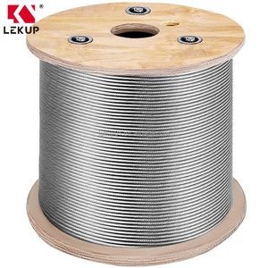 <span class=keywords><strong>Cable</strong></span> <span class=keywords><strong>de</strong></span> <span class=keywords><strong>Acero</strong></span> Inoxidable T304 <span class=keywords><strong>de</strong></span> Grado Marino para Barandilla <span class=keywords><strong>de</strong></span> Cubierta, 3/16'', Construcción <span class=keywords><strong>de</strong></span> 7x19 Hilos, <span class=keywords><strong>Cable</strong></span> <span class=keywords><strong>Trenzado</strong></span> para Aeronaves - Product Image 1