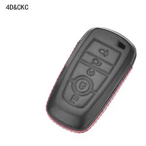 Étui de protection pour clé en cuir 4D&CKC, <span class=keywords><strong>5</strong></span> boutons, pour Ford <span class=keywords><strong>Fusion</strong></span>, Mustang, Edge, Explorer 2018 - Product Image 1