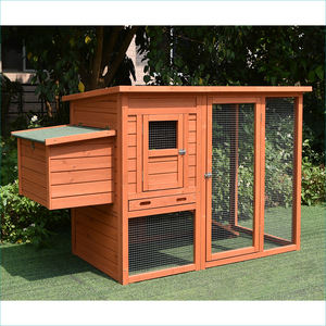 Poulailler en bois maison Cage clapier à poulet avec nichoir zone de course cage à poule toit étanche treillis métallique course ferme avicole - Product Image 2