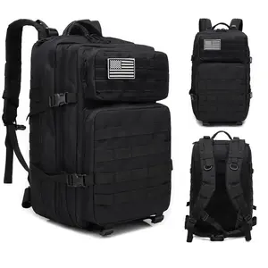 900D 옥스포드 전술 배낭 45L Molle 파우치 폭행 팩 캠핑 전술 배낭 가방 OEM 하이킹 배낭 방수 가방