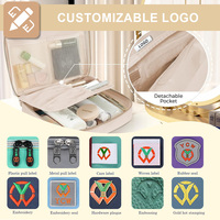 Ensemble de cubes de rangement de voyage résistants à l'eau avec sac à chaussures, organiseur de toilette, sacs de rangement pour bagages de voyage