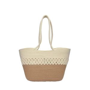 Bolso de mano de algodón versátil de estilo <span class=keywords><strong>japon</strong></span>és, cesta de playa portátil con dos asas y forro suave, Unisex bolso de hombro, correas duraderas - Product Image 6