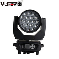 Projecteur motorisé VSHOW Zoom AURA1915 19*15W RGBW 4-en-1 MAC ABS Ra80 Contrôle DMX512 DJ/Beam/KTV