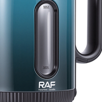 Bouilloire électrique en verre RAF R.7203 2025, nouveau design, capacité de 2 L, chauffe rapidement, pour usage domestique et hôtelier