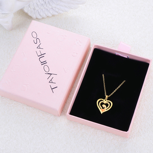 Collier pendentif cœur 304 316 pour femme, plaqué or 18 carats, alliage, zircone cubique, chaîne serpent romantique, bijoux à porter au quotidien - Product Image 2