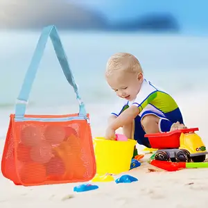 Hot Summer Children's Beach Mesh Shell Bag Party Favorite Bag Shell Collection Mesh Handbag Children's Shoulder Bag