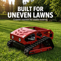 Tondeuse robot professionnelle industrielle sans fil à chenilles en caoutchouc, moteur essence 4 temps 1500W, économique, pour jardin familial