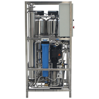 Machine de filtre à eau alcaline en acier inoxydable, usine industrielle 500LPH traitement d'osmose inverse, purificateur d'eau de dessalement