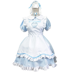 Vestido de sirvienta de conejo Yi Xiaoyi con diseño de corazón hueco para mujer, disfraz de cosplay de anime - Product Image 5