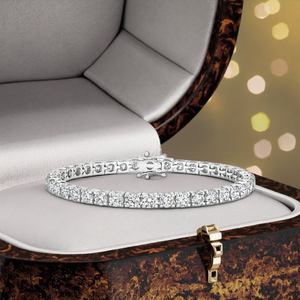 Vòng tay tennis vàng trắng <span class=keywords><strong>9k</strong></span> 14k 18k cao cấp đính kim cương nhân tạo 2mm-5mm, kiểu dáng vòng tay/lắc tay - Product Image 3