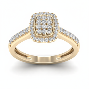 Bague en or jaune avec diamant rond pour femme, anneau féminin en or 14K, 0,50tcw, meilleur cadeau d'anniversaire - Product Image 2