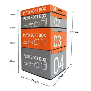 New 4 in 1 High Quality MultiSpecification Adult Child MultiStyle Safety Jump Box for Parkour Leg <b>Strength</b> <b>Training</b> Plyo Box - Product Image 1