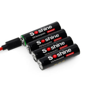 Soshine 14500保护C型USB可充电电池: 3.7V 750mAh - Product Image 1