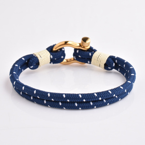 Nouvelles tendances mode hommes mode unisexe marin marin Nylon cire cordon manille bracelets porte-bonheur - Product Image 4