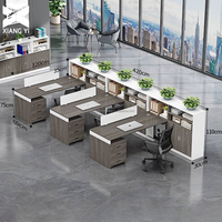 Poste de travail pour 2 à 8 personnes, bureau personnalisable, mobilier de bureau commercial, table de bureau pour espace ouvert et centre d'appels