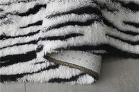 Tapis d'intérieur écologiques à poils moyens, style américain, ultra doux, en polaire, imprimé léopard, faits à la main, antidérapants, lavables en machine