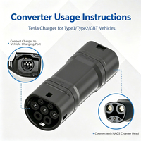 Adaptateur de charge pour accessoires de voiture, adaptateur de chargeur EV NACS vers Type 1 AC