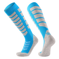 Chaussettes en laine mérinos chaudes et respirantes pour hommes et femmes, épaisses, en tissu éponge, pour la randonnée et le trekking, hauteur genou