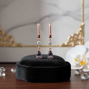 Azuris Elegant 925 Sterling Silver Pendant Design <b>Fine</b> <b>Stud</b> <b>Earrings</b> with Mystic Stone Made in Turkey - Product Image 3