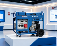 Générateur diesel Yuchai 8 kW YC8GF-3 9 kVA, groupe électrogène diesel de type ouvert avec moteur YC1105FE, démarrage électrique