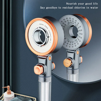 Pommeau de Douche Haute Pression Double Face Réglable avec Filtre, Douchette Multifonctionnelle pour Salle de Bain