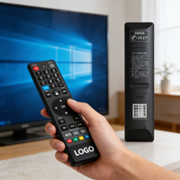 Control Remoto Infrarrojo de Plástico de Alta Calidad con Código de Aprendizaje, Reemplazo con Batería AAA, 4 Botones para Sistemas de TV y Automatización del Hogar