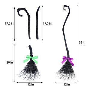 Cosplay fiesta <span class=keywords><strong>bruja</strong></span> decoraciones mago volador malvado <span class=keywords><strong>escoba</strong></span> accesorios Halloween <span class=keywords><strong>bruja</strong></span> <span class=keywords><strong>escoba</strong></span> <span class=keywords><strong>con</strong></span> cintas - Product Image 6