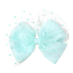 مشابك شعر جميلة وحلوة للأطفال بأسلوب أوروبي-أمريكي مع فيونكة ساتان مزدوجة الطبقات للفتيات والأطفال الصغار - Product Image 4