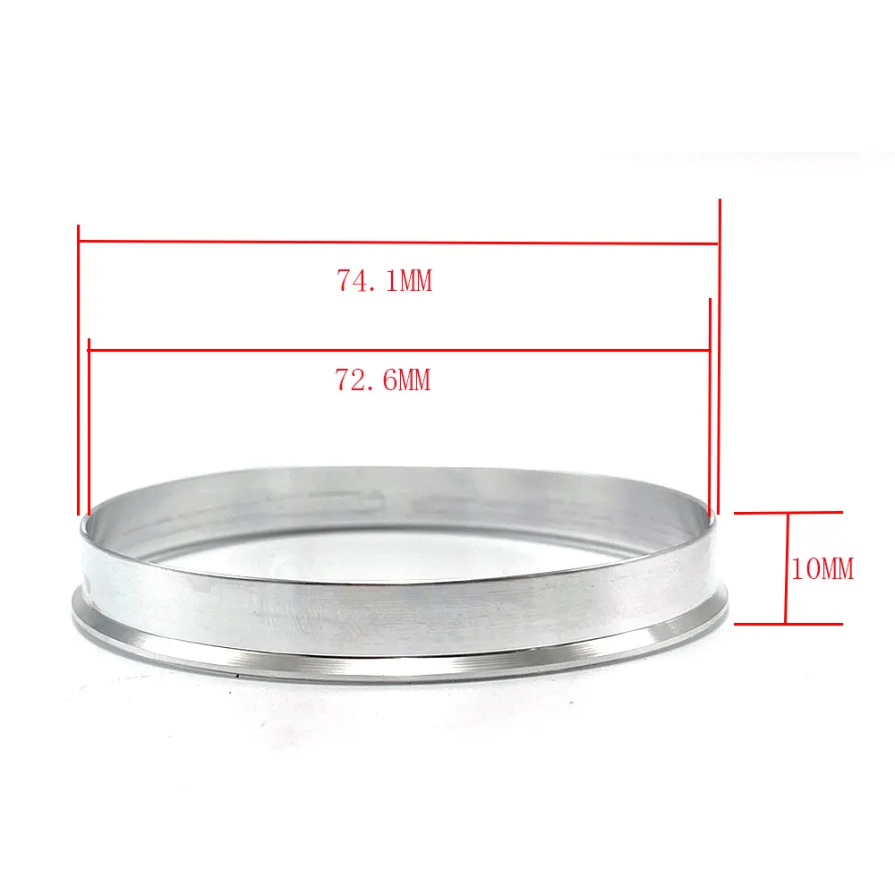 Color : Silver Anelli Centraggio 4 x Set di distanziatore per ruota anello anello anello universale per anello anello 74.1mm O/D 72.6mm Anelli Di Centraggio 