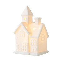 Ornement de table de Noël en céramique lumineuse, maison, bonhomme de neige, sapin de Noël, cadeau de Noël, modèle N23049, matériau : aucun