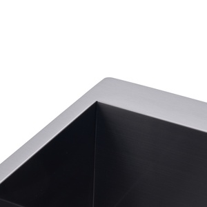 Lavello da <span class=keywords><strong>Cucina</strong></span> Nero Opaco Moderno ed Elegante in Acciaio Inossidabile, Design Unico del Colore per Bagno e <span class=keywords><strong>Cucina</strong></span>, Doppio Uso - Product Image 4