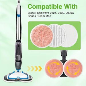 Tampons de rechange pour serpillière compatible avec <span class=keywords><strong>Bissell</strong></span> Spinwave 2124, 2039A, 2307, 23157, 23159, 20393, 20399 pour sols durs - Product Image 6