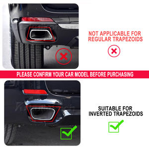 Roestvrijstalen Zwarte Auto Uitlaatpijp Cover Voor Bmw <span class=keywords><strong>M</strong></span> Sport Versie X5 F15 2014-18 & X6 F16 2015-19 Nieuwe Staat - Product Image 6