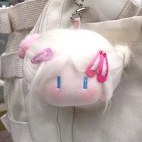Top vente mignon laine frite coton Anime pendentif poupée douce en peluche porte-clés cadeau d'anniversaire pour les enfants