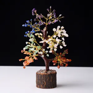 High Quality 7 Chakra Bonsai Tree For Sale Gemstone Tree Wholesale Crystal Gemstone Tree Healing Crystals