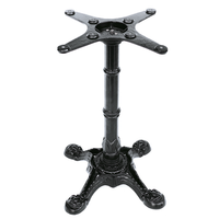 Base de table industrielle en fer forgé en fonte avec revêtement en poudre pour panneau de style bois pour hôtel, salle à manger et salon