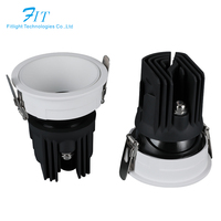 Spot LED encastré moderne en aluminium étanche IP65, anti-éblouissement, dimmable Triac, pour usage intérieur (plafond, maison, bureau, salle de bain, cuisine)